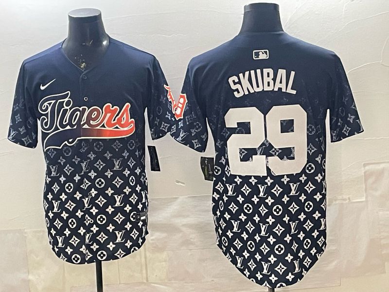 Men 2026 Detroit Tigers #29 Skubal Blue Game Nike MLB Jersey 01